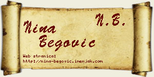 Nina Begović vizit kartica